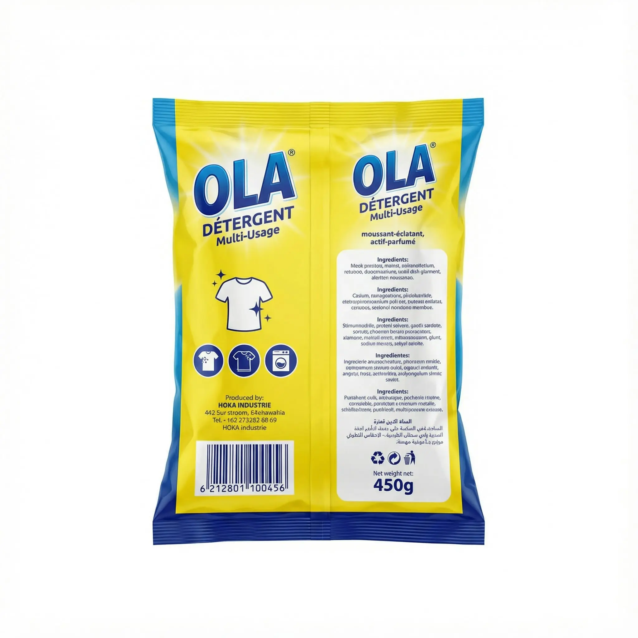 informations detergent ola poudre utilisation linge